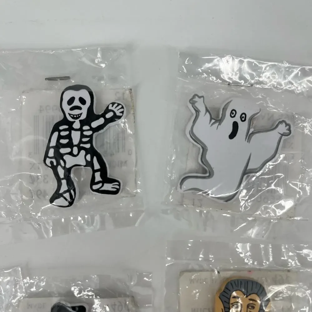 Vintage 90’s Halloween Painted Wooden Characters Dracula Ghost Skeleton‎ - Picture 3 of 4